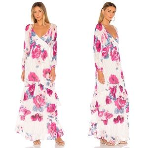Rococo Sand Pink and White Floral Maxi Dress
